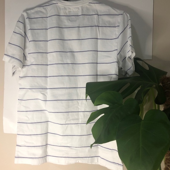 Vans White Checkered Stripe T-Shirt - Picture 2 of 3
